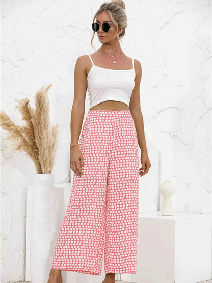 Polka Dot Wide Leg Pants