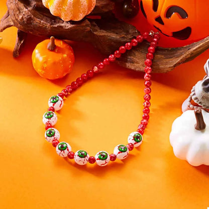 Halloween Beaded Necklace and Bracelet Jewelry Set