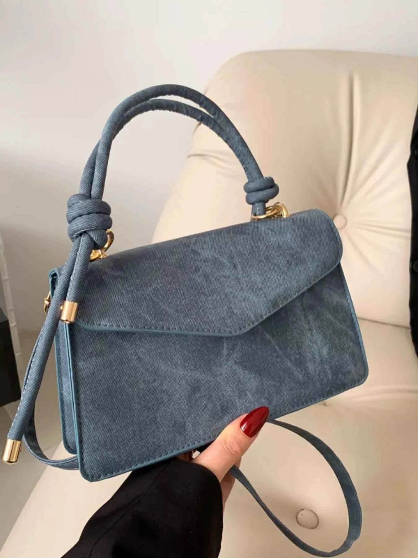 Flap Crossbody Bag with Top Handle