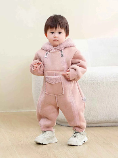Children's Fleece Hooded One-Piece Jumpsuit