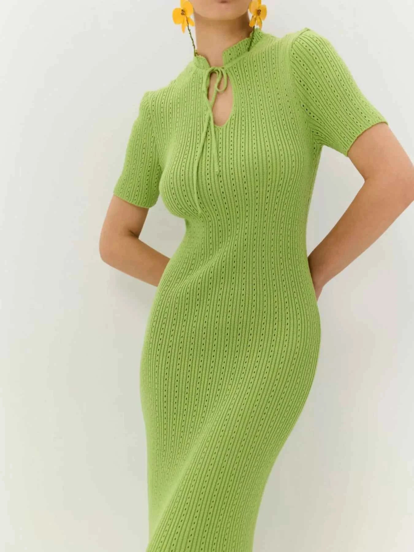 Short Sleeve Knitted Mermaid Dress