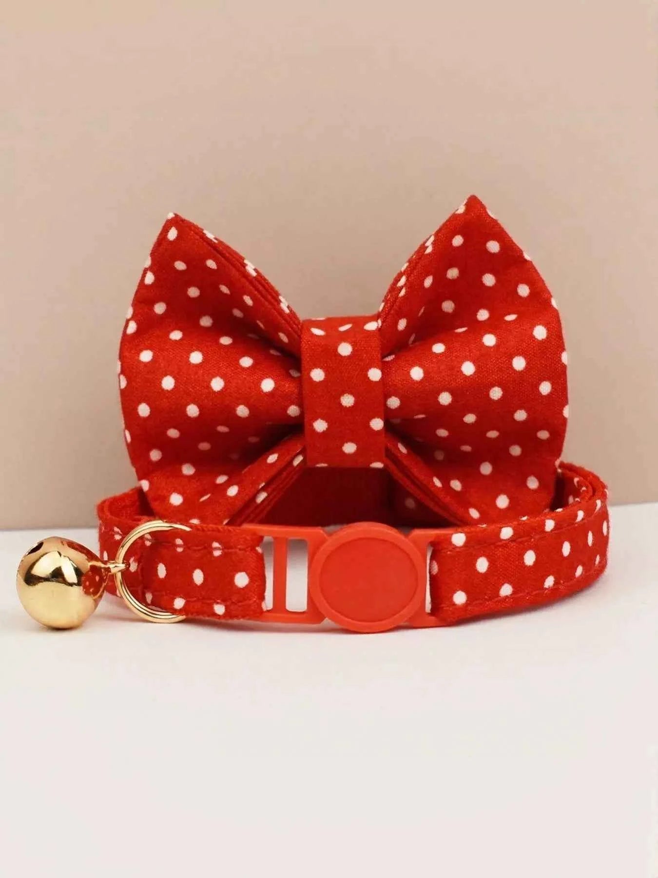 2 Piece Bow Tie Pet Collar with Bell