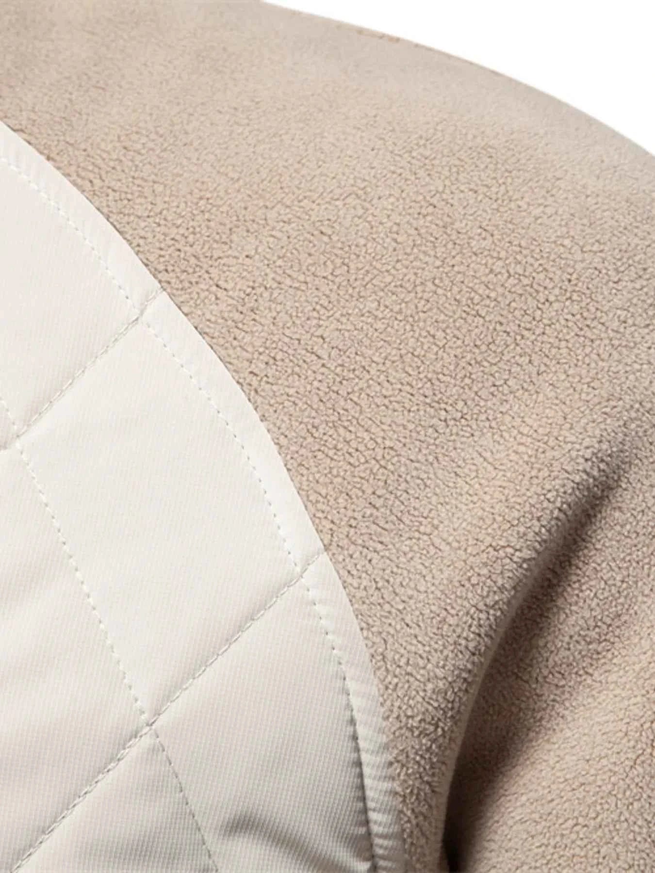 Men's Quilted Snap Down Long Sleeve Jacket