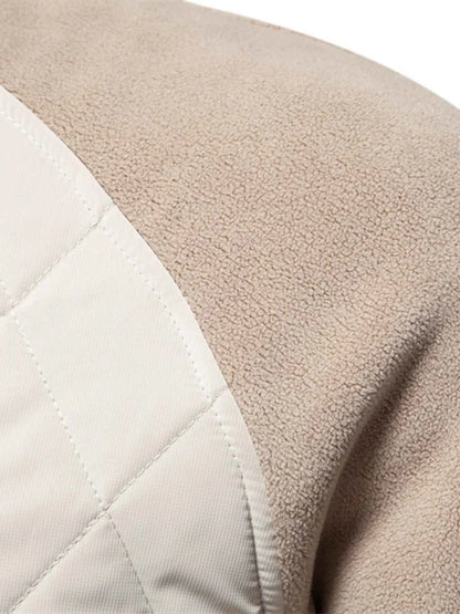 Men's Quilted Snap Down Long Sleeve Jacket