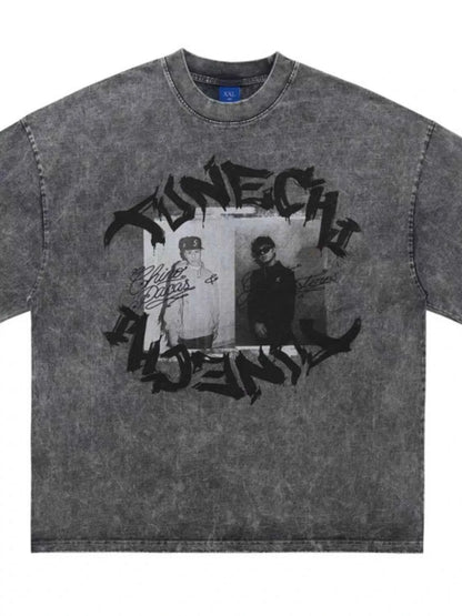 Men's Graphic Round Neck Short Sleeve T-Shirt