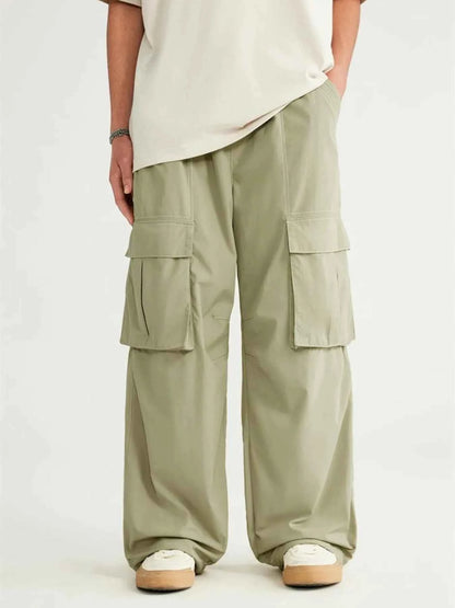 Men's Oversized Cargo Utility Wide Leg Pants