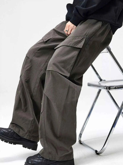 Men's Plus Size Cargo Utility Pants with Multiple Pockets
