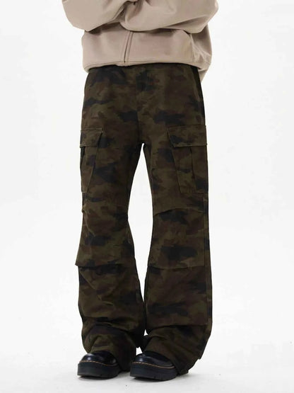 Men's Camouflage Wide Leg Cargo Pants