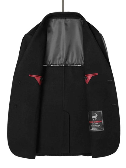 Men's Plus Size Wool Long Sleeve Outerwear