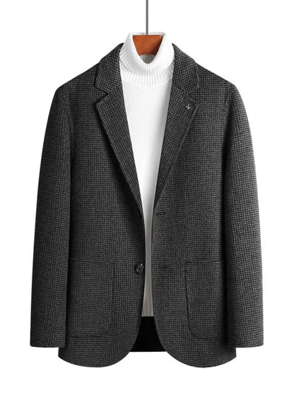 Men's Plus Size Lapel Collar Long Sleeve Blazer