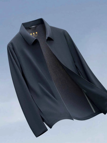 Men's Plus Size Zip Up Long Sleeve Jacket