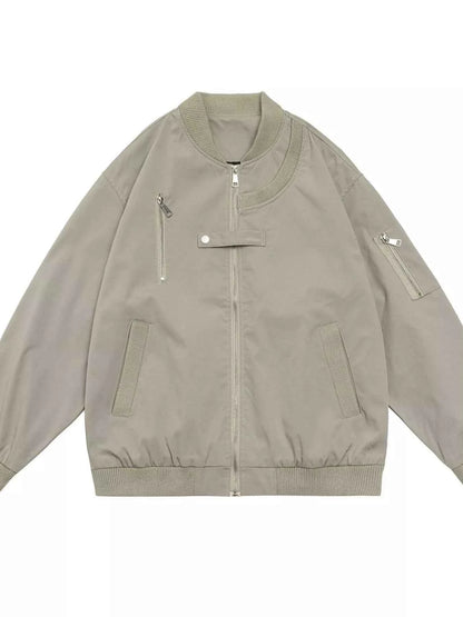 Men's Plus Size Zip Up Long Sleeve Jacket