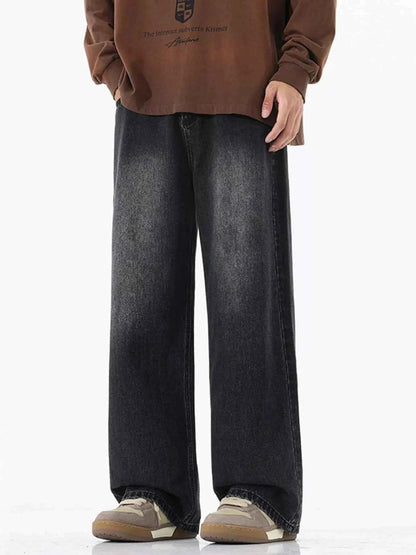 Men's Full Size Wide-Leg Relaxed Fit Jeans Plus Size