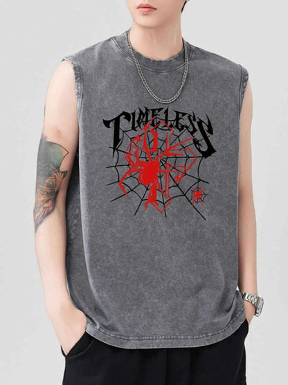 Men's Spider Round Neck Tank