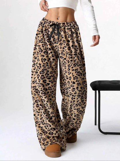 Leopard Wide Leg Pants