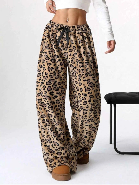 Leopard Wide Leg Pants