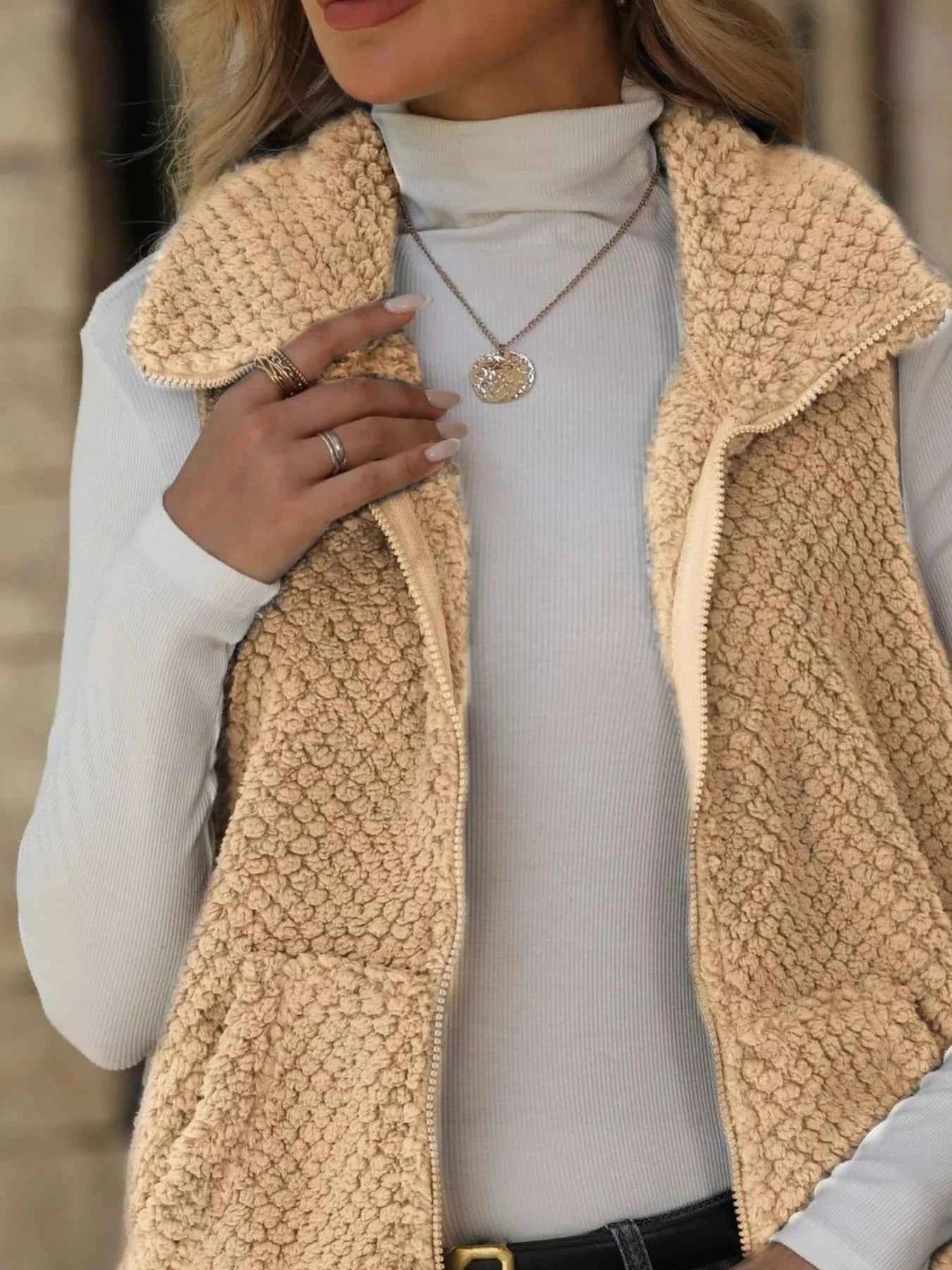 Zip-Up Vest Coat