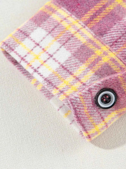 Casual Plaid Button-Down Shacket