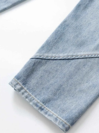 Men's Washed Wide Leg Jeans