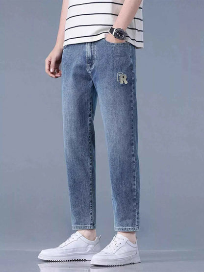 Men's Straight-Leg Wash Jeans