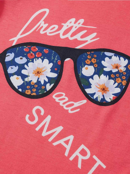 Children's Floral Print Tee and Shorts Set