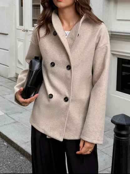 Double-Breasted Dropped Shoulder Jacket