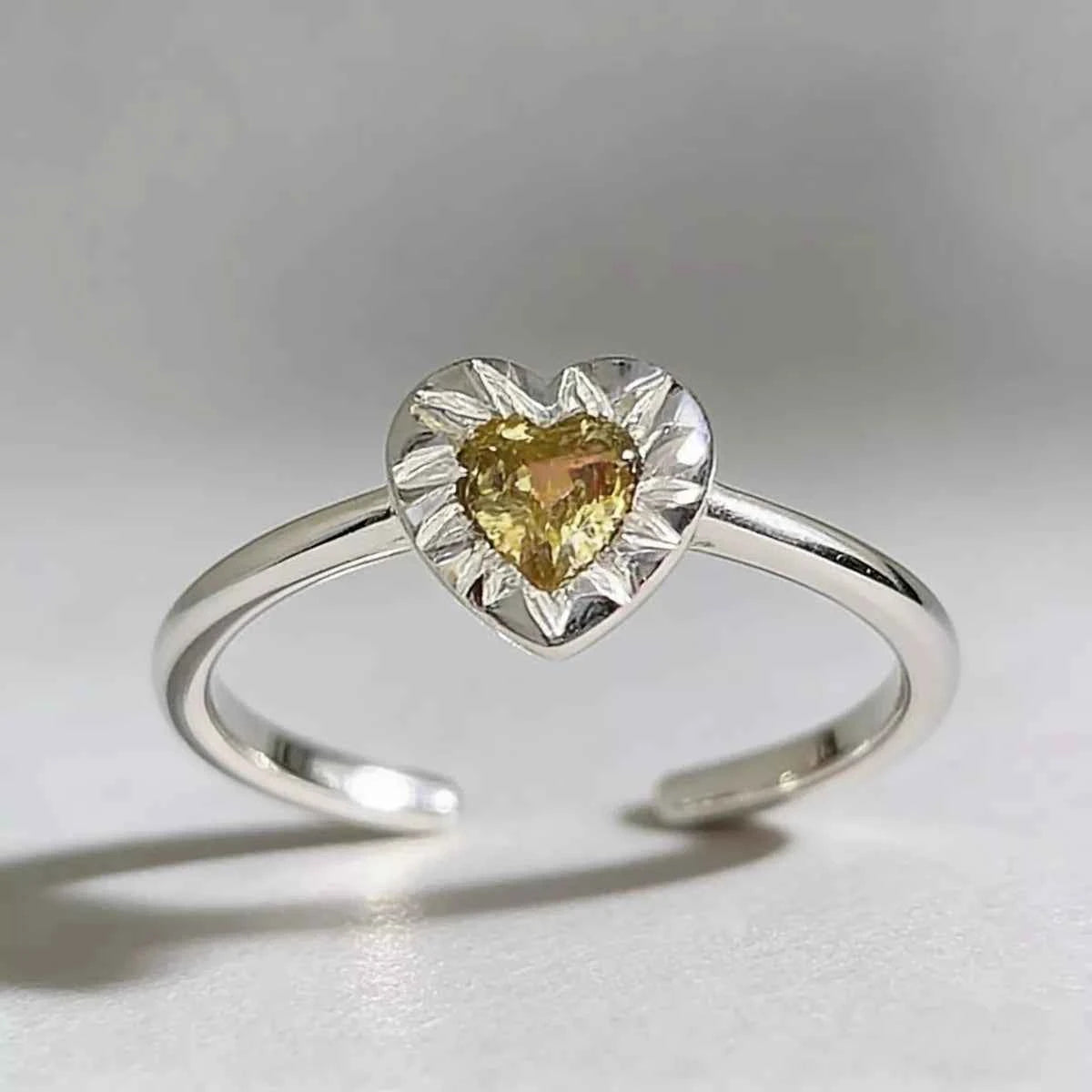 Heart-Shaped Open Ring