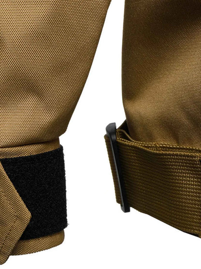 Men's Full Size Multi Buckle Water-Resistant Jacket Plus Size