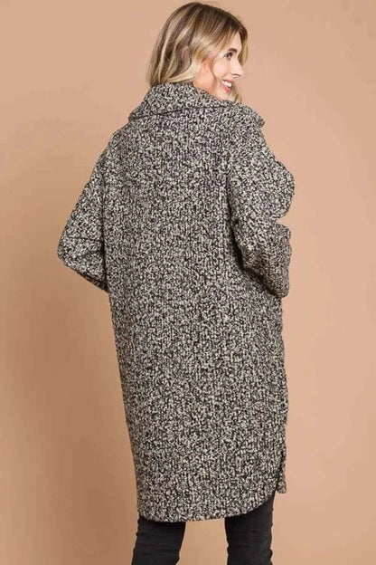 Culture Code Full Size Lapel Collar Double Breast Teddy Coat