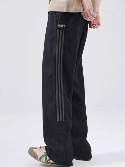 Men's Full Size Drawstring Wide Leg Pants Plus Size