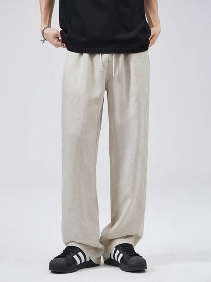 Men's Full Size Drawstring Wide Leg Pants Plus Size