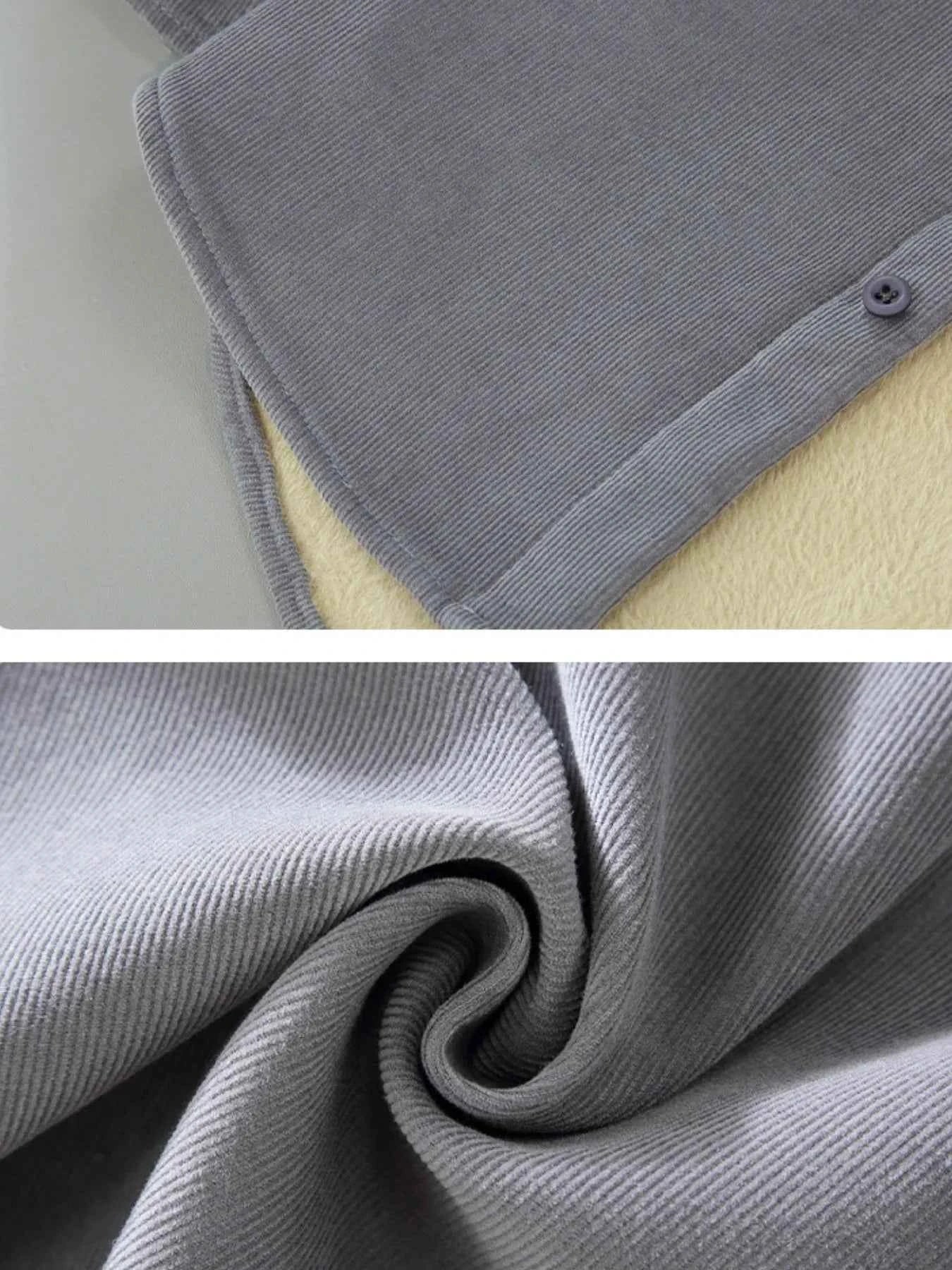 Men's Plus Size Button Up Long Sleeve Jacket