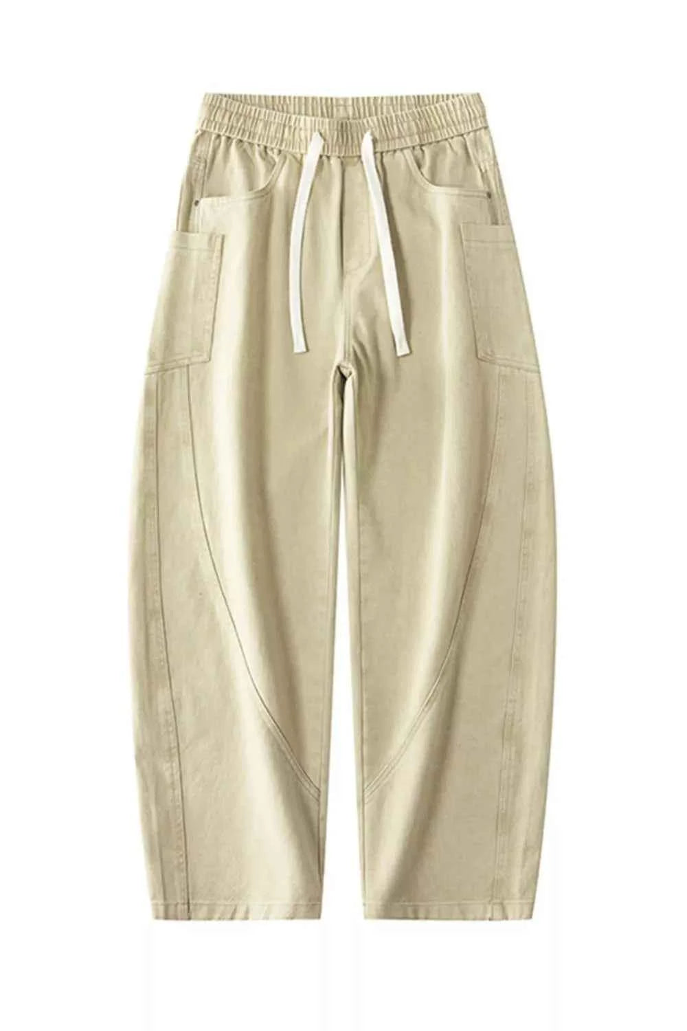 Men's Plus Size Loose Fit Drawstring Waist Jeans