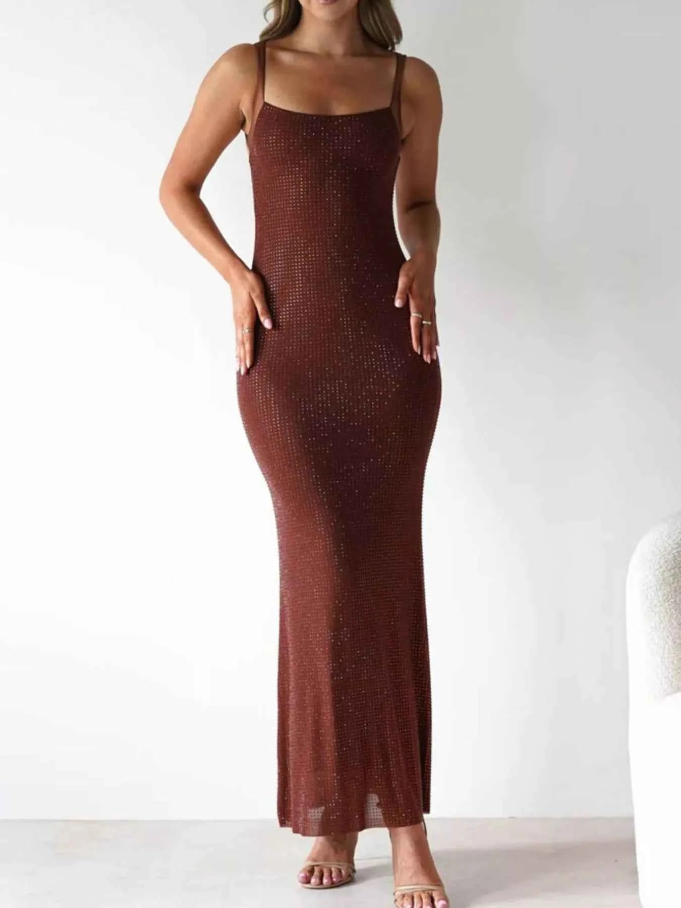 Backless Sleeveless Bodycon Maxi Dress