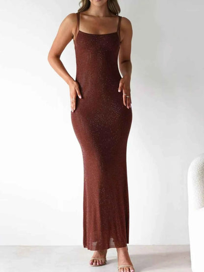 Backless Sleeveless Bodycon Maxi Dress