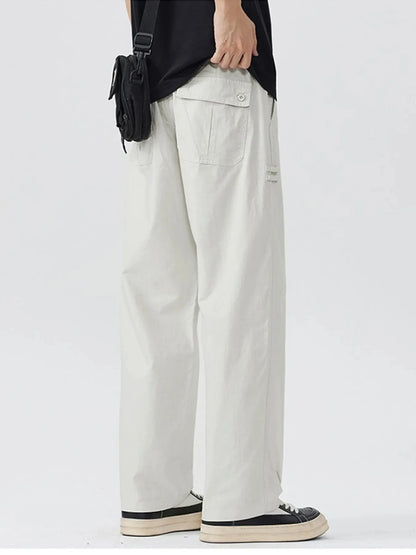 Men's Full Size Relaxed Fit Wide Leg Casual Pants Plus Size