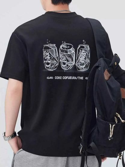 Men's Plus Size Round Neck Short Sleeve T-Shirt