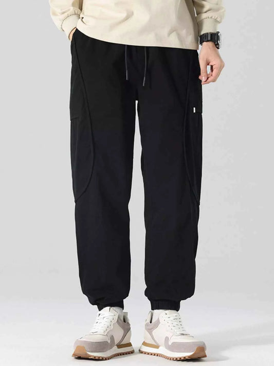 Men's Full Size Drawstring Loose Fit Joggers Plus Size