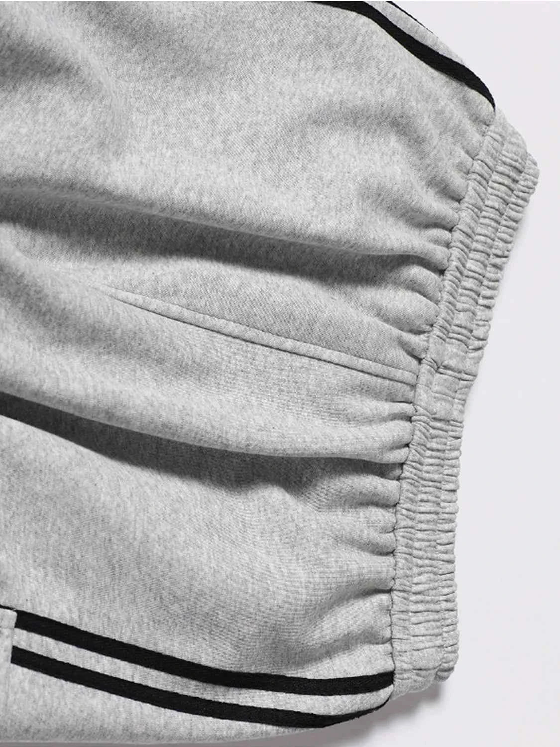 Drawstring Side Striped Wide Leg Pants