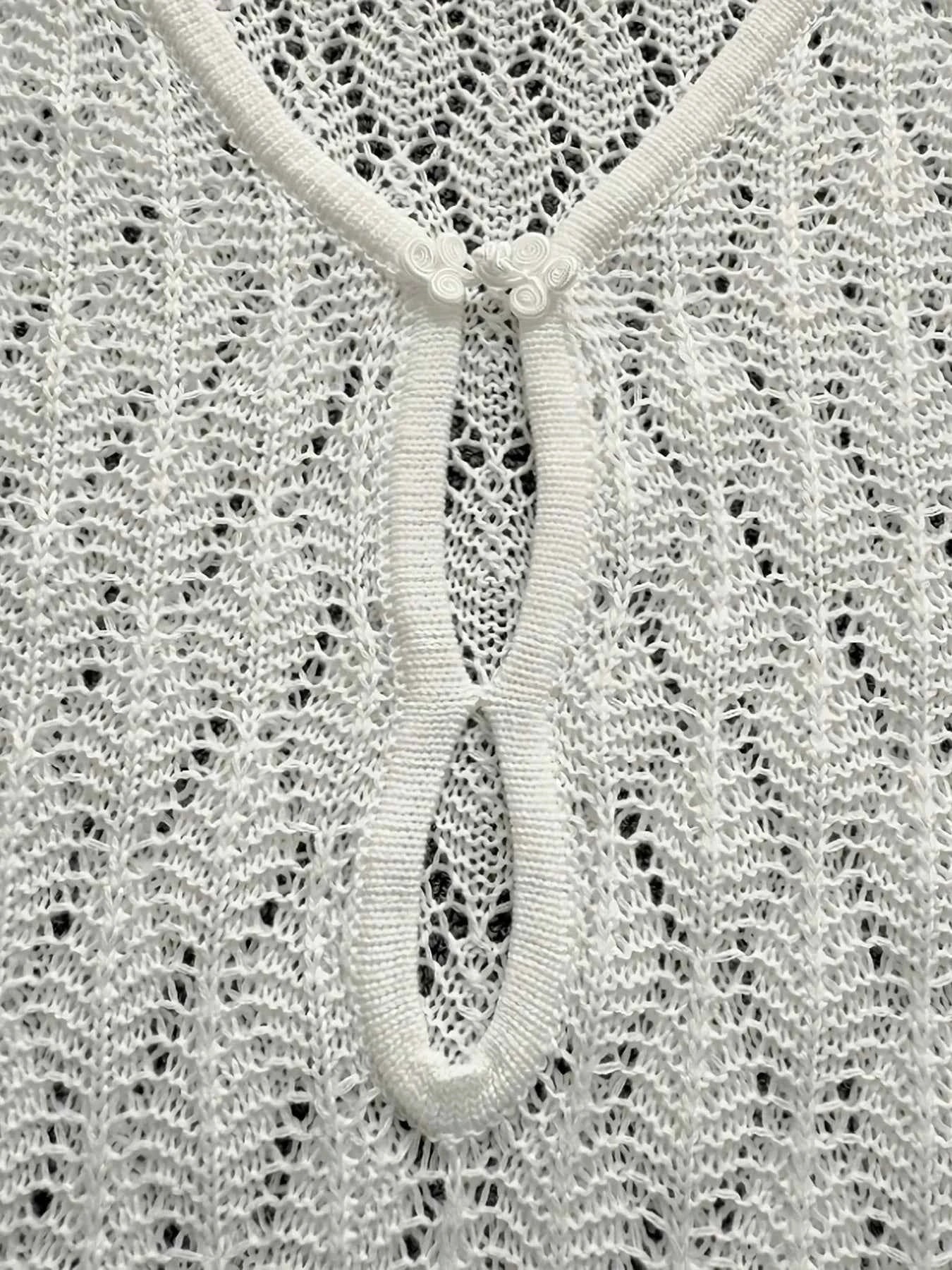 Openwork Long Sleeve Knit Dress