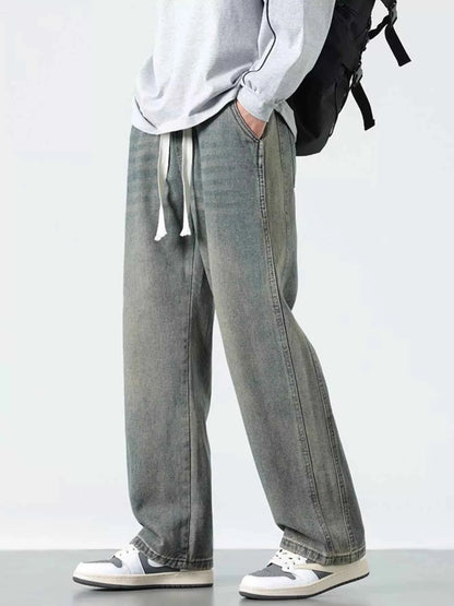 Men's Plus Size Wide Leg Jeans