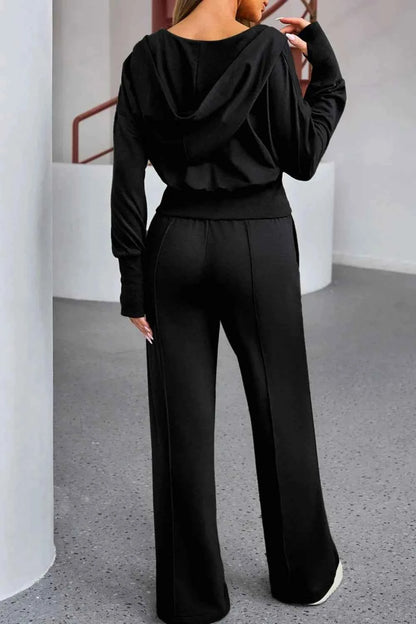 Zip-Up Hoodie and Pants Active Set