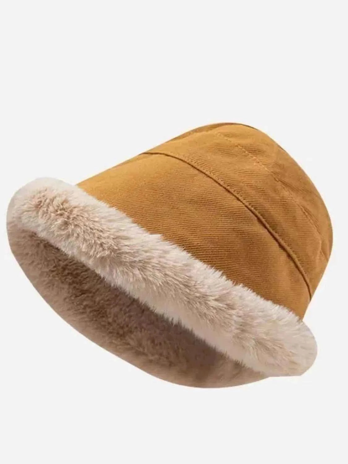 Fur-Trimmed Bucket Hat