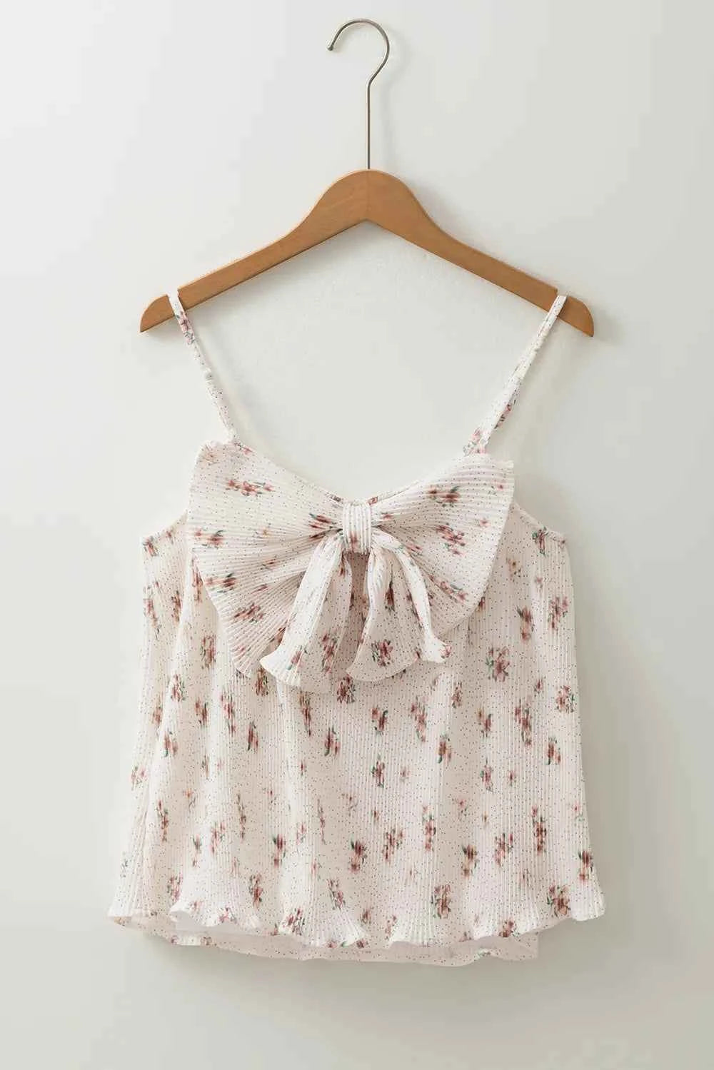 Floral Bow Back Scoop Neck Cami