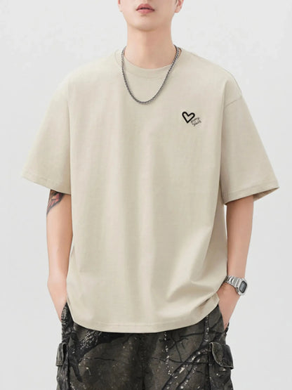 Men's Plus Size Round Neck Short Sleeve T-Shirt