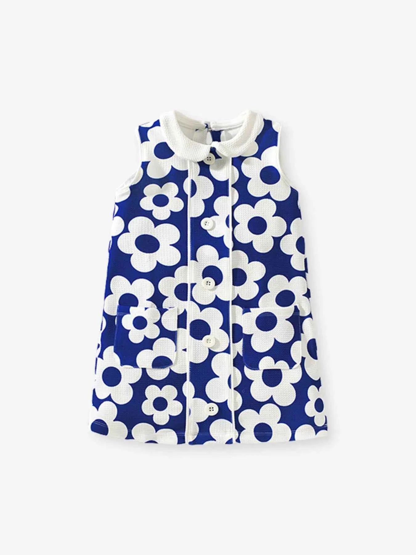 Children's Floral Print Sleeveless Dress
