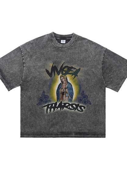 Men's Graphic Round Neck Short Sleeve T-Shirt