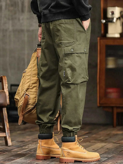 Men's Full Size Pocketed Loose Fit Joggers Plus Size