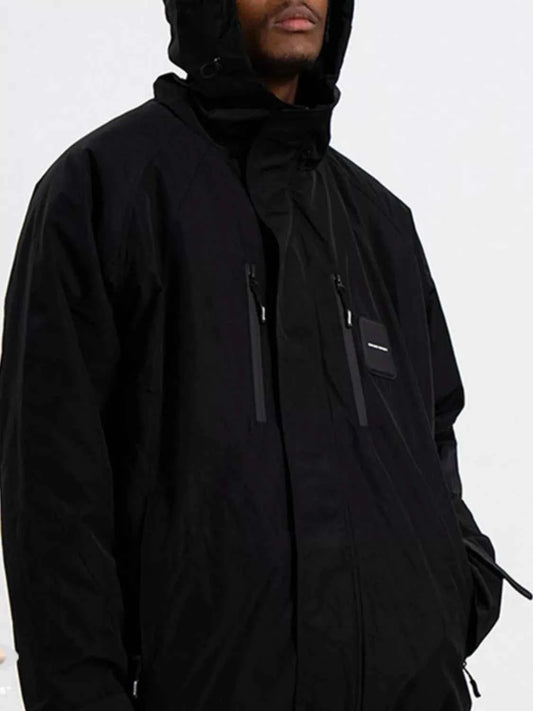 Men's Long Sleeve Hooded Windbreaker Jacket