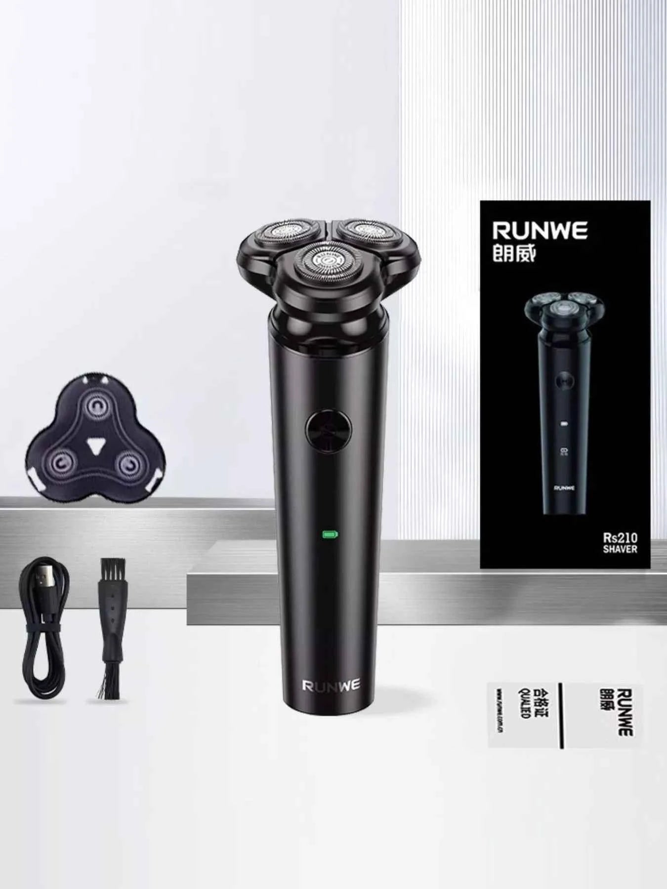 3-Head Rotary Electric Shaver